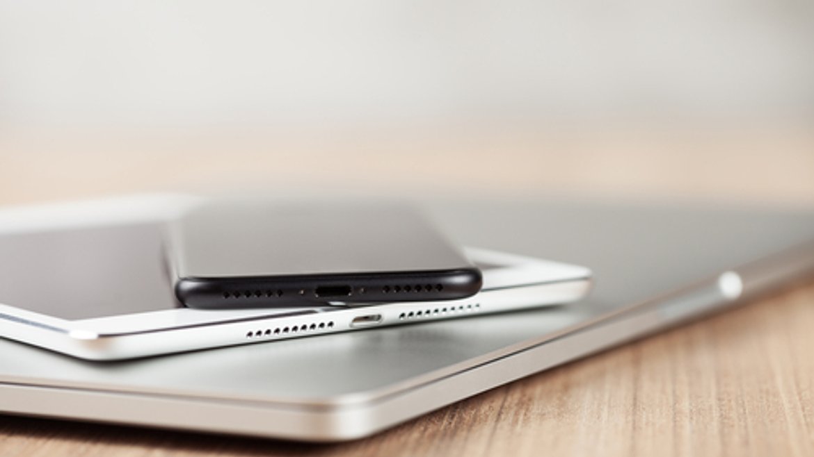 Multiple, different devices on a desk