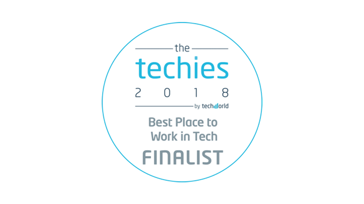 Best Place to Work In Tech Finalist - Techworld Techies 2018